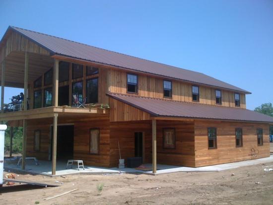 Custom built rustic staircase
